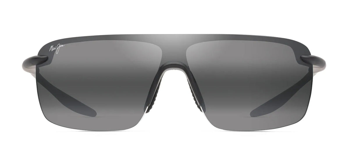 Monture Maui Jim Palulu noire, silhouette masque demi-cerclée