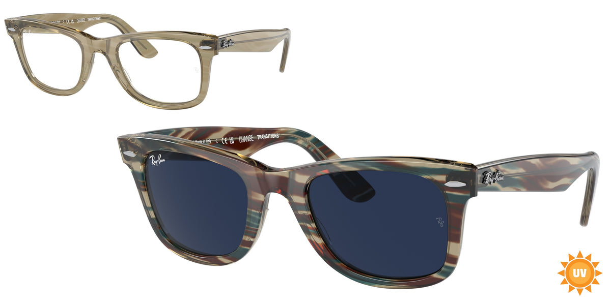 Ray-Ban 0RB2140 1387GG – Photo gris rayé