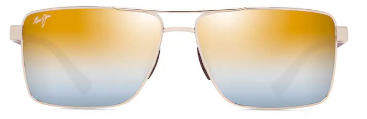 Lunettes de soleil Maui Jim Piha – coloris Doré brillant et bordeaux