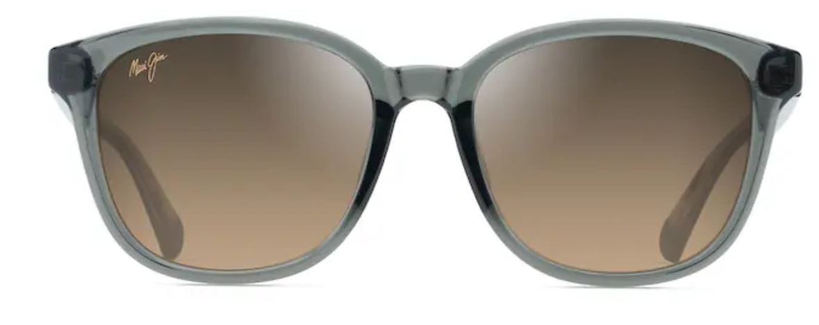 Lunettes de soleil Maui Jim Ku‘ikahi Asian Fit – coloris Gris foncé transparent brillant