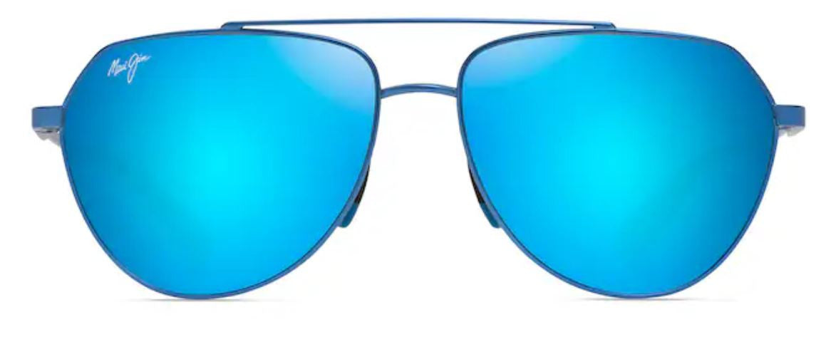 Lunettes de soleil Maui Jim Waiwai – coloris Bleu mat transparent