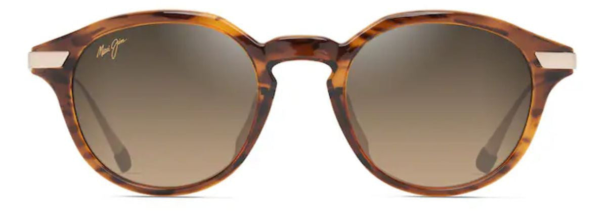 Lunettes de soleil Maui Jim Momi – coloris Havane foncé brillant et doré