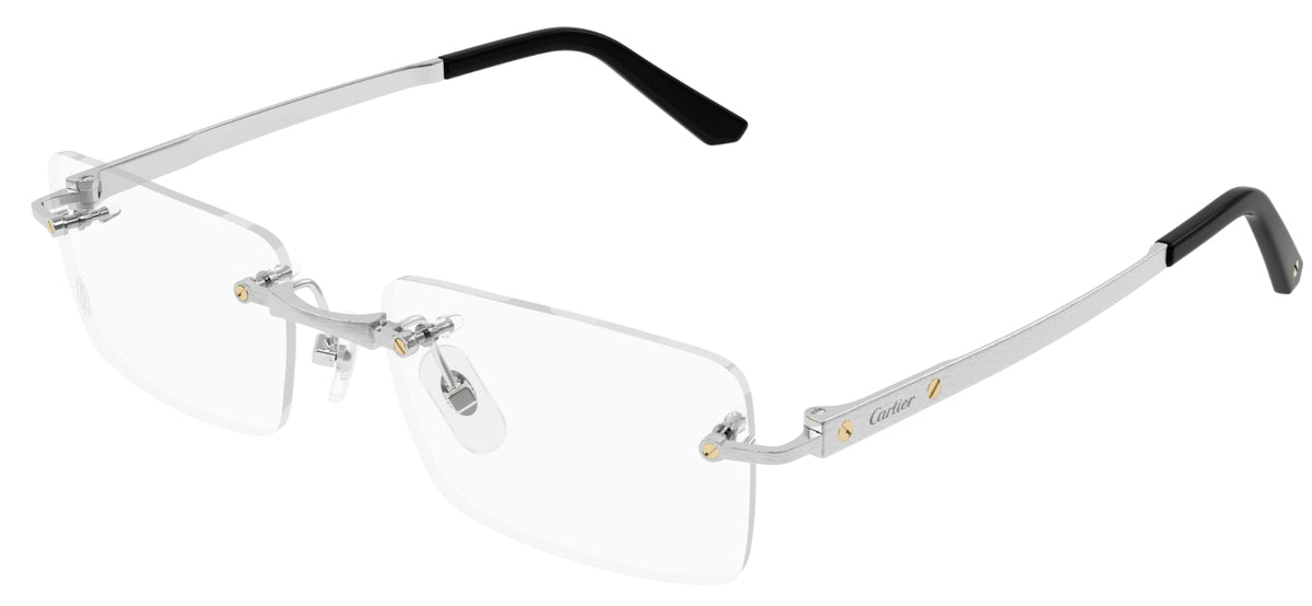 Lunettes de vue Cartier Santos CT0511O - Argent (002)