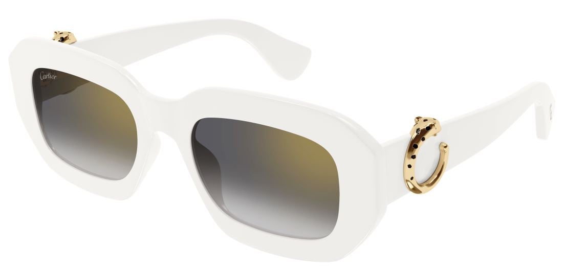 Lunettes de soleil Cartier Panthère CT0546S - Blanc (003)