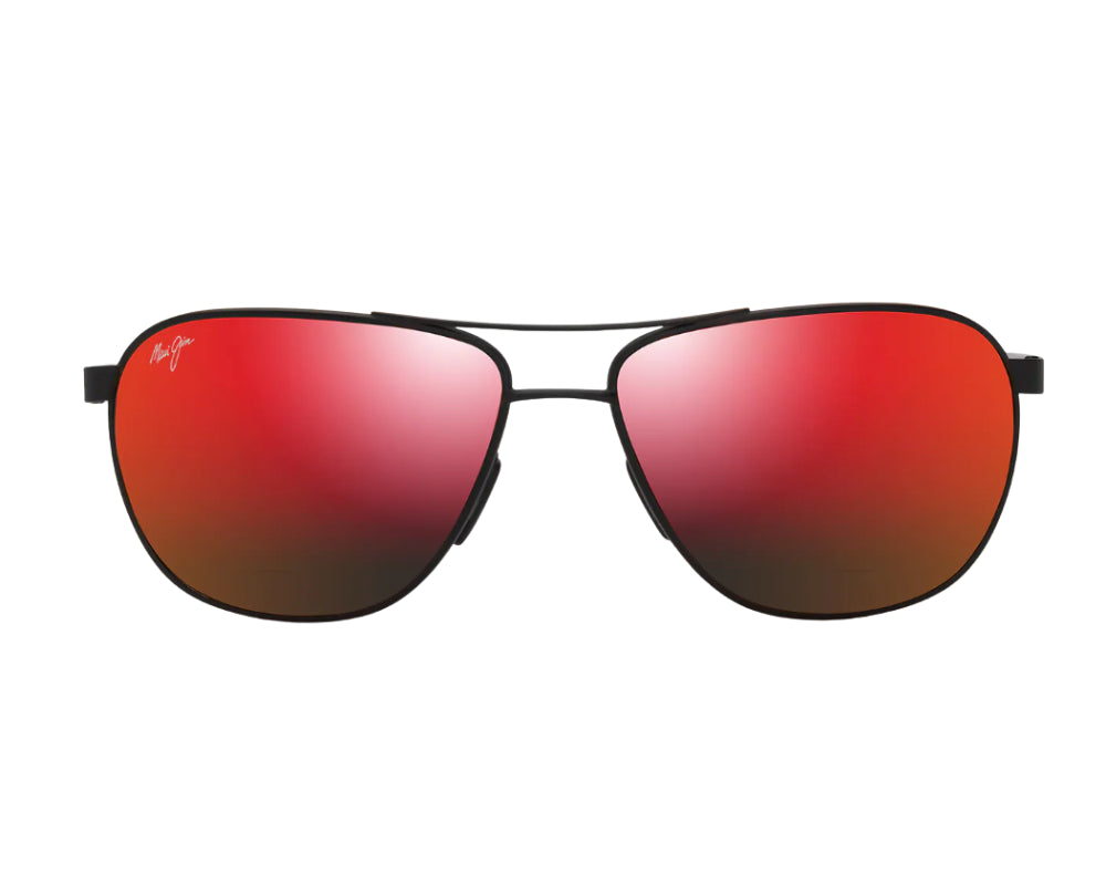 Lunettes de soleil Maui Jim Castles – coloris Vernis noir mat avec havane foncé