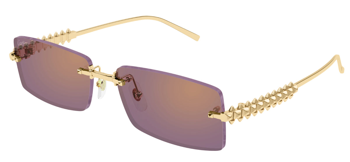 Lunettes de soleil Cartier Clash CT0604S - Doré (003)