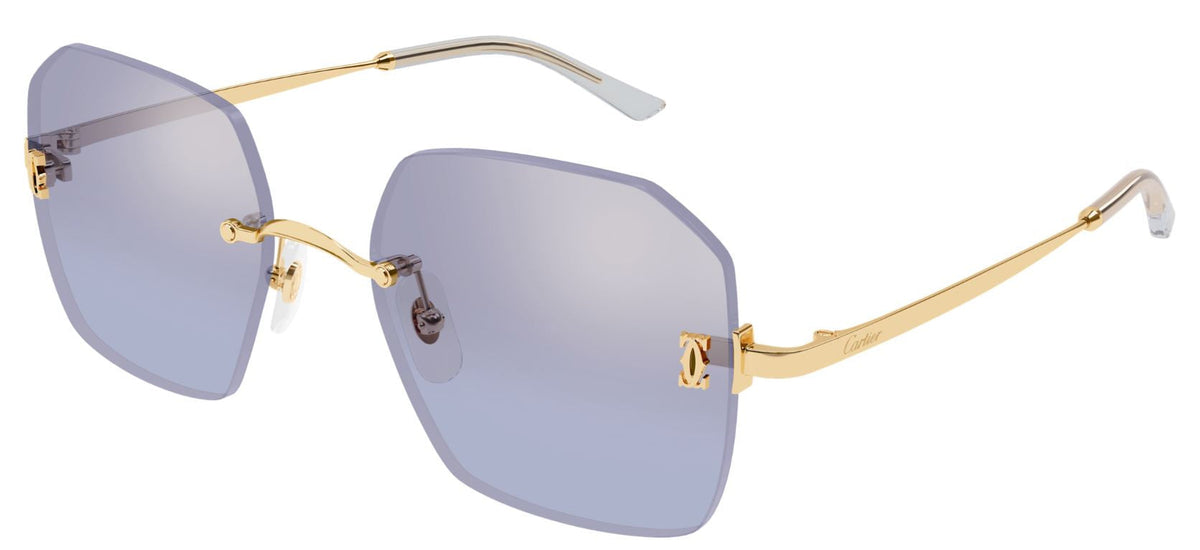 Lunettes de soleil Cartier Signature C CT0591S - Doré (004)