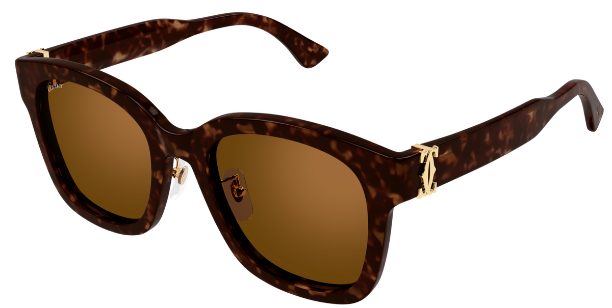 Lunettes de soleil Cartier Signature C CT0589SA - Ecaille (002)