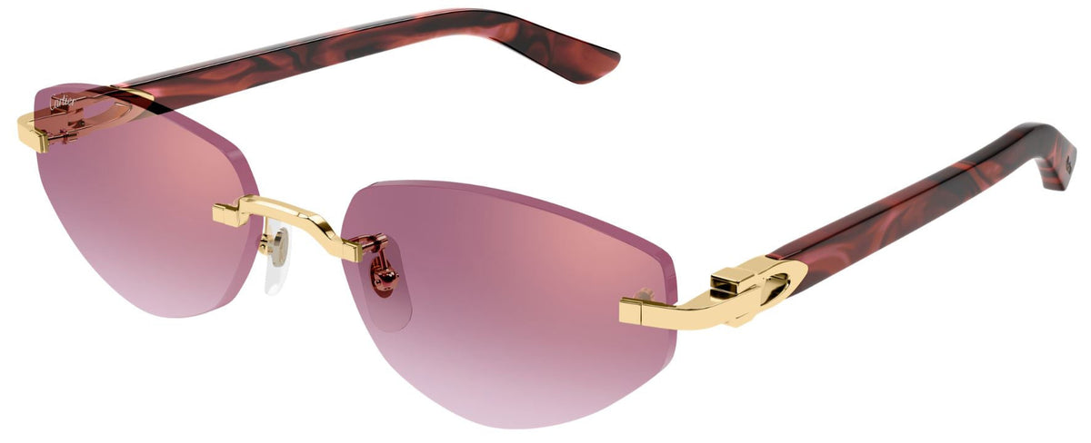 Lunettes de soleil Cartier Décor C CT0580S - Doré (002)