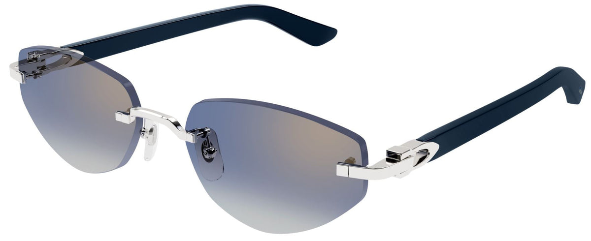 Lunettes de soleil Cartier Décor C CT0580S - Argent (004)
