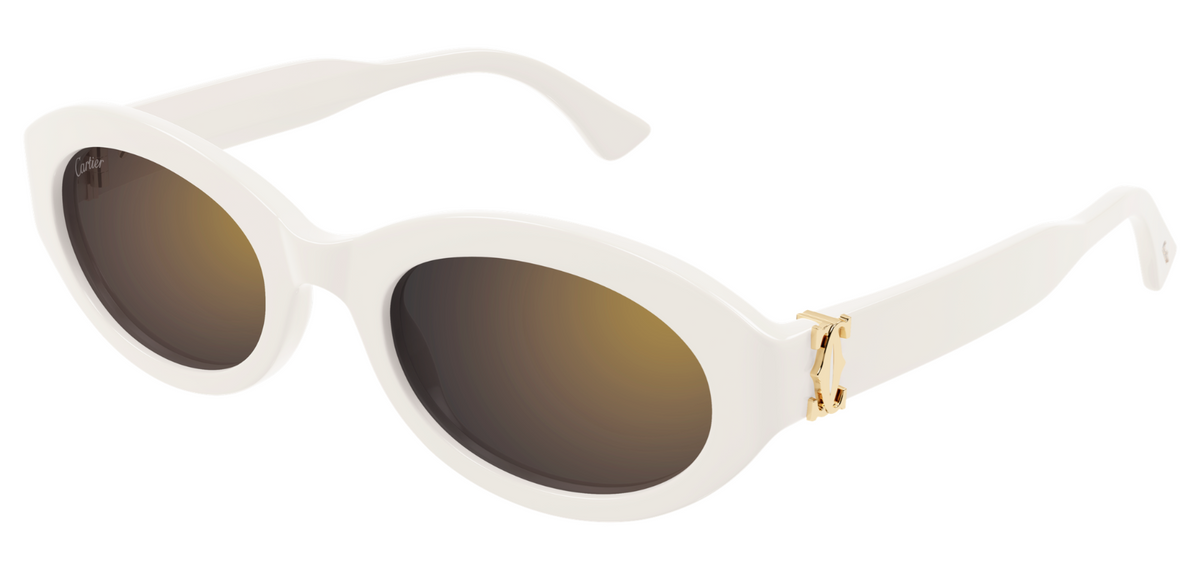 Lunettes de soleil Cartier Signature C CT0588S - Blanc (005)