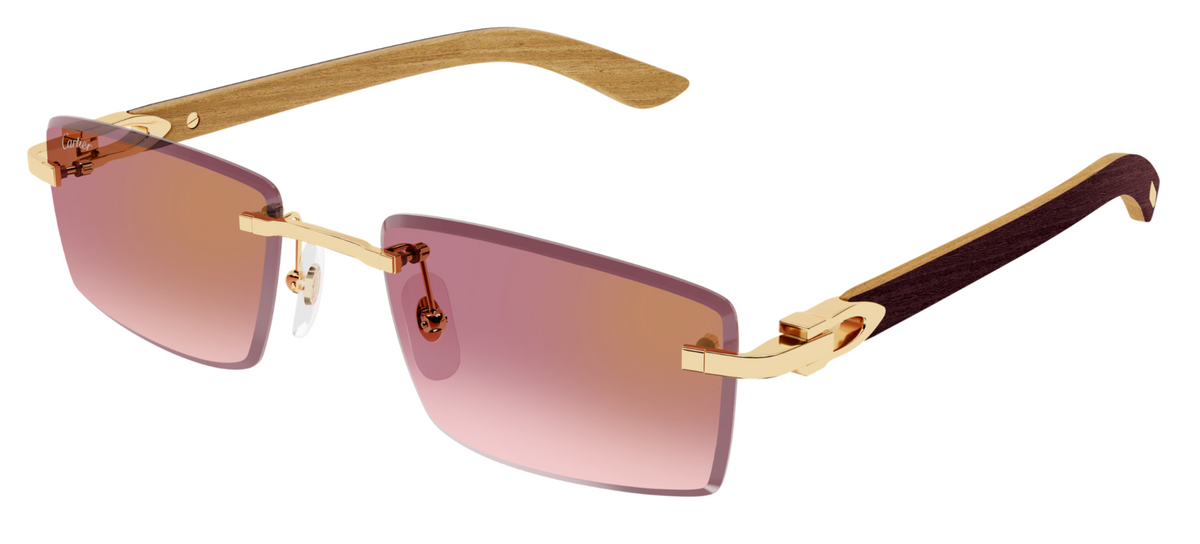 Lunettes de soleil Cartier Décor C CT0582S - Doré (002)