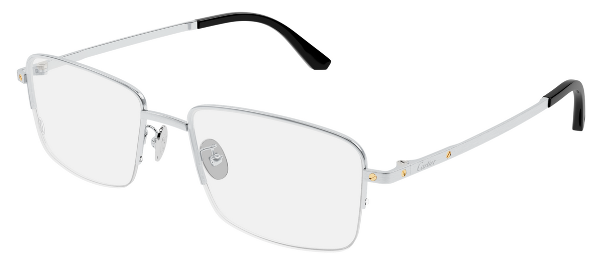 Lunettes de vue Cartier Santos CT0575OA - Argent (002)