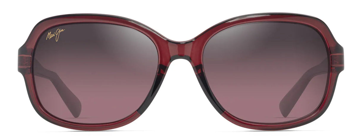 Lunettes de soleil Maui Jim Hiluhilu – coloris Pneus bordeaux transparents