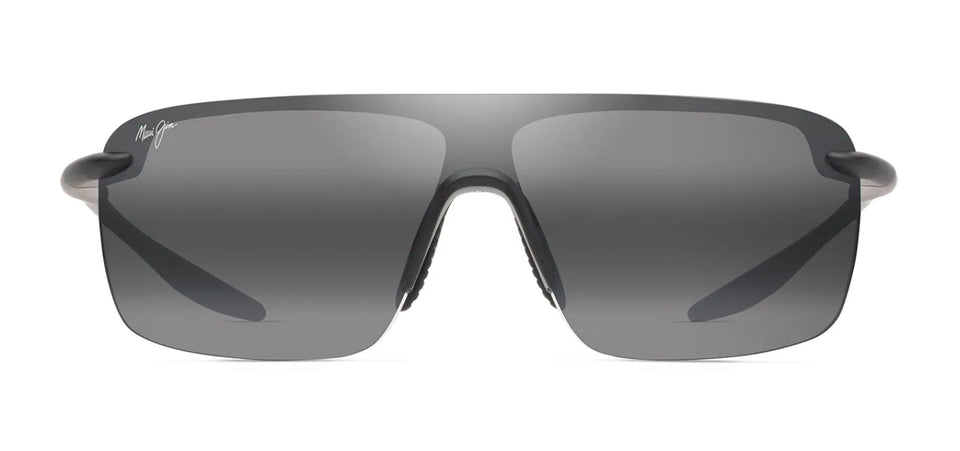 Monture Maui Jim Palulu noire, silhouette masque demi-cerclée