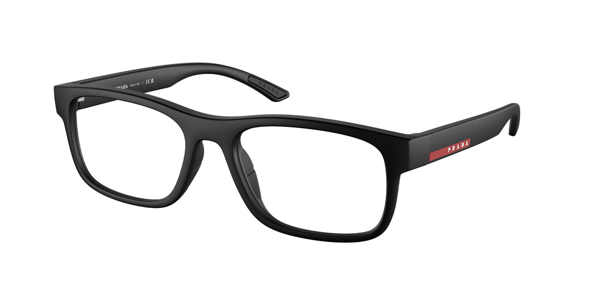 Prada Linea Rossa PS 04QV – Noir caoutchouté DG01O1