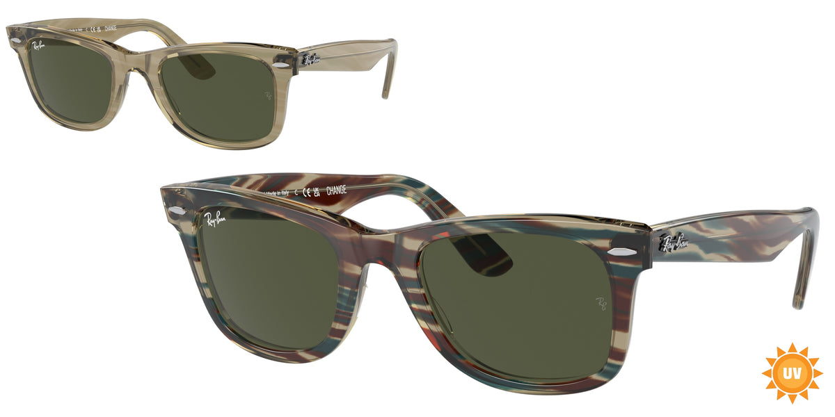 Ray-Ban 0RB2140 138731 – Photo gris rayé