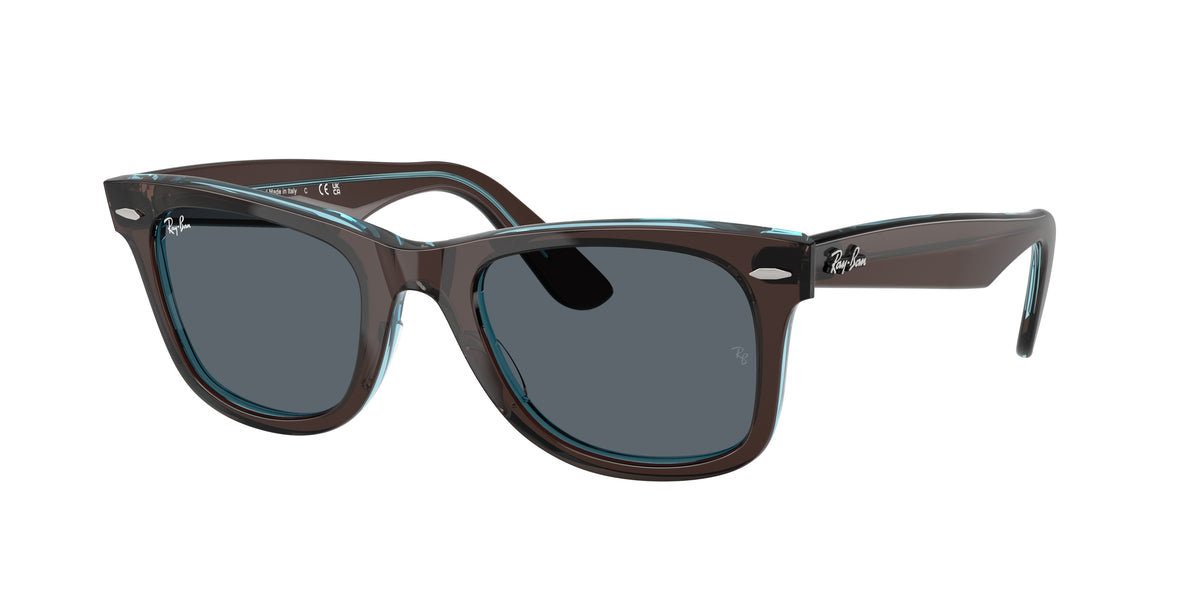 Ray-Ban 0RB2140 1446R5 – Marron sur bleu transparent
