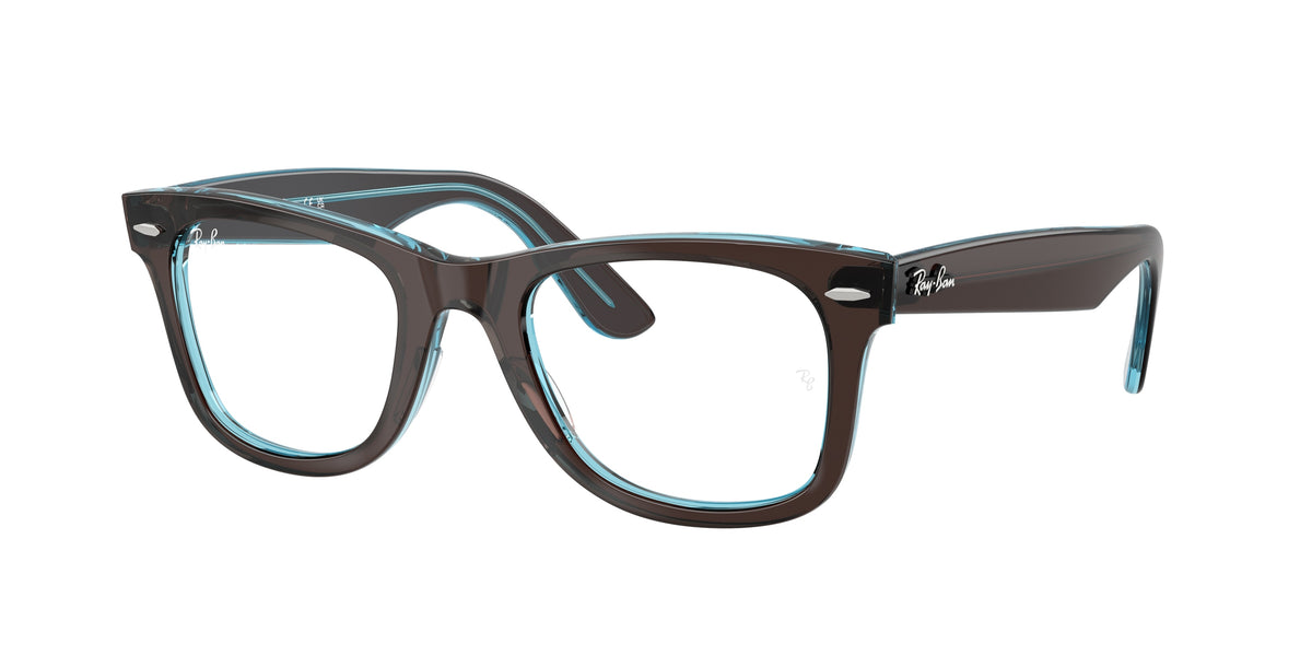 Ray-Ban 0RX4340V 8366 – Marron sur bleu transparent