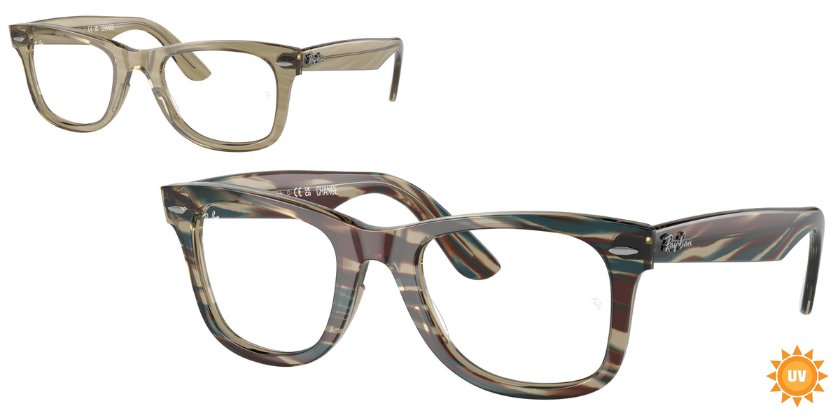 Ray-Ban 0RX4340V 8381 – Photo gris rayé