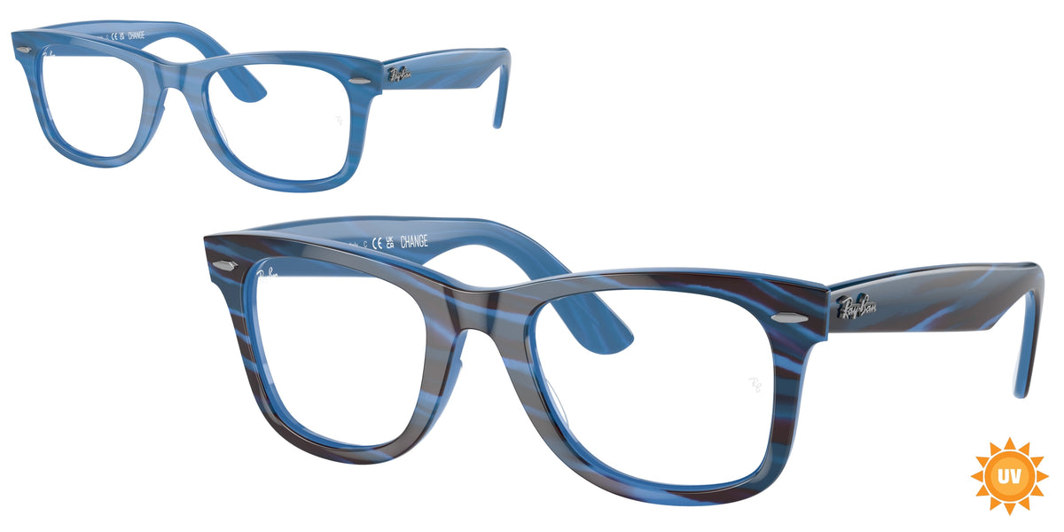 Ray-Ban 0RX4340V 8384 – Photo bleu rayé