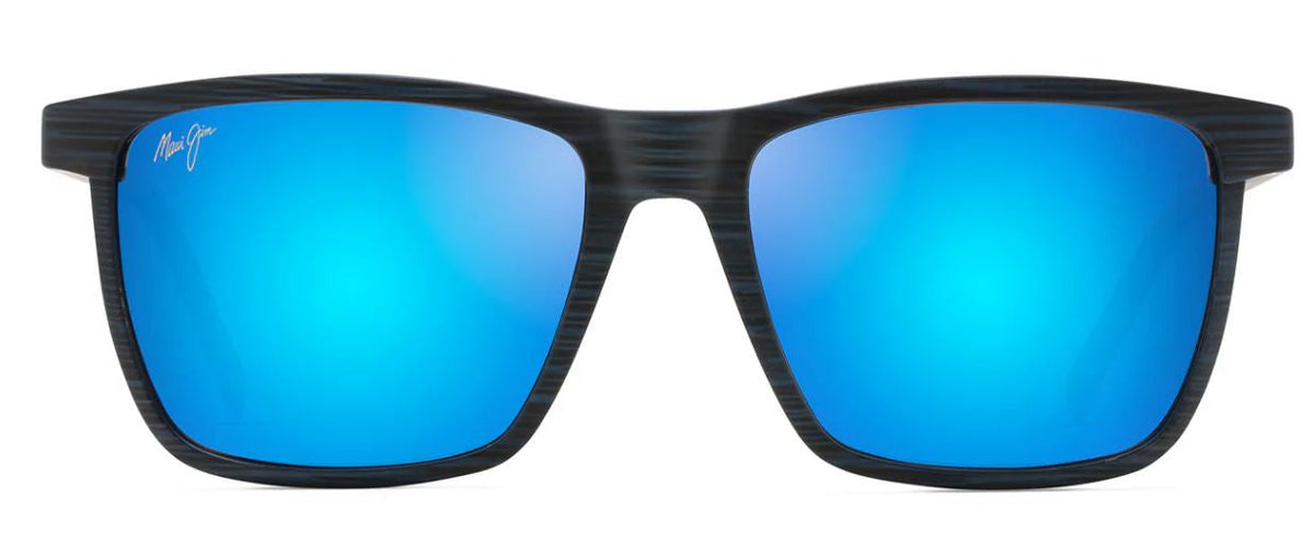 Lunettes de soleil Maui Jim One Way – coloris Bleu marine strié