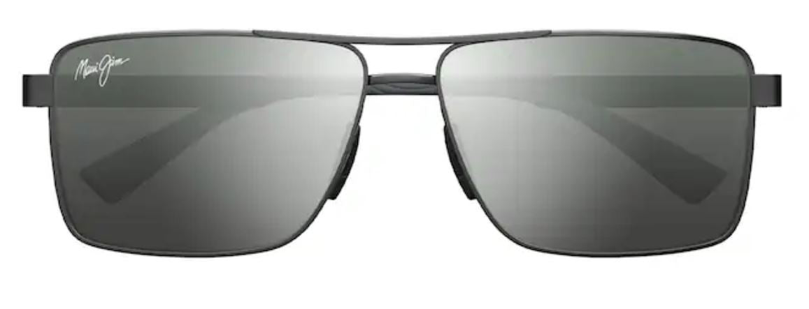 Lunettes de soleil Maui Jim Piha – coloris Gris acier brillant et noir