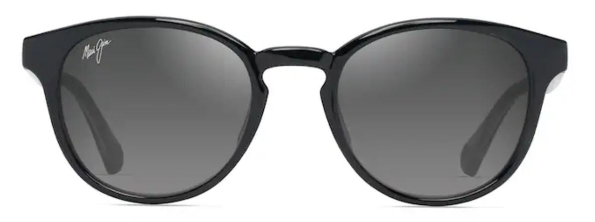 Lunettes de soleil Maui Jim Hiehie – coloris Noir brillant et gris clair transparent