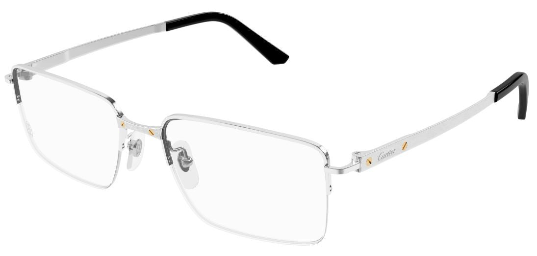 Lunettes de vue Cartier Santos CT0554O - Argent (002)