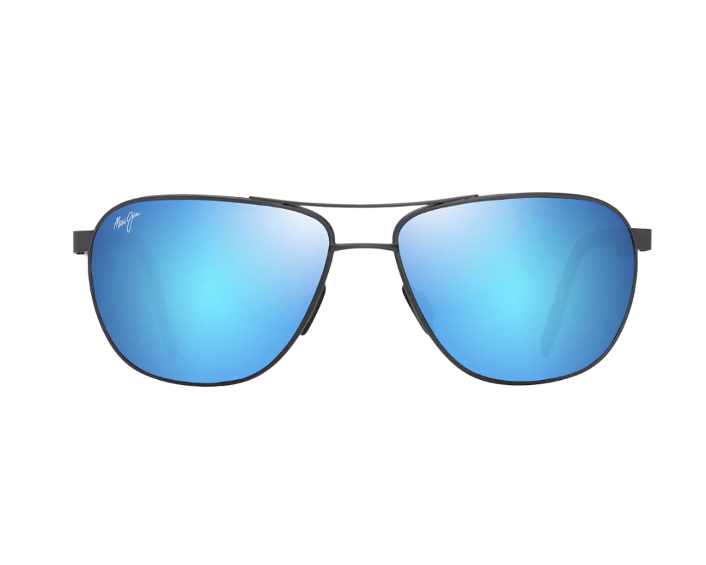 Lunettes de soleil Maui Jim Castles – coloris Ruthénium foncé mat avec noir