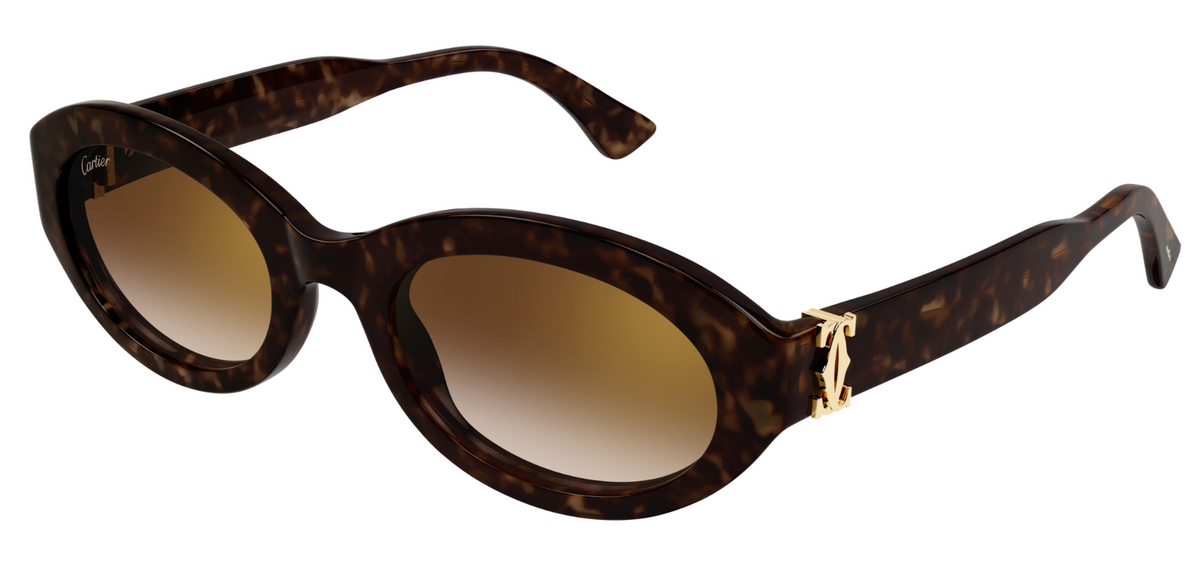 Lunettes de soleil Cartier Signature C CT0588S - Ecaille (002)