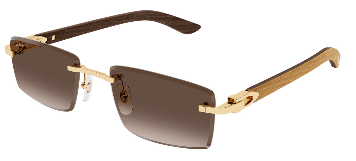 Lunettes de soleil Cartier Décor C CT0582S - Doré (003)