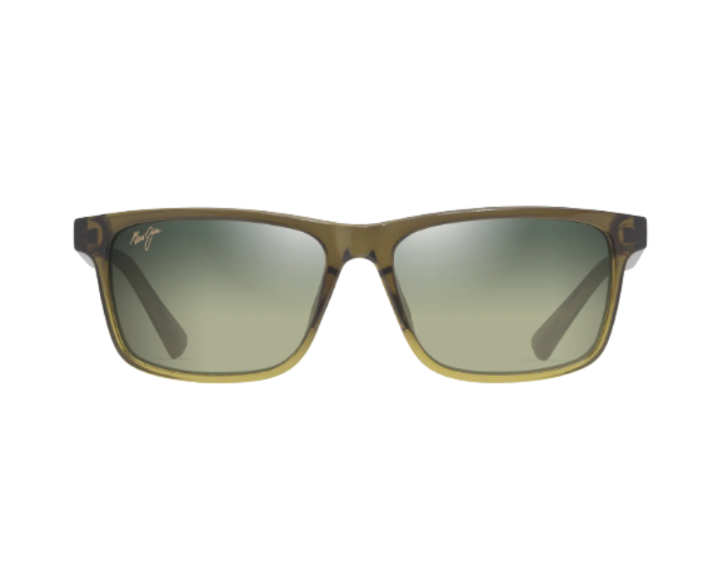 Lunettes de soleil Maui Jim Okina – coloris Vert militaire transparent brillant à jaune