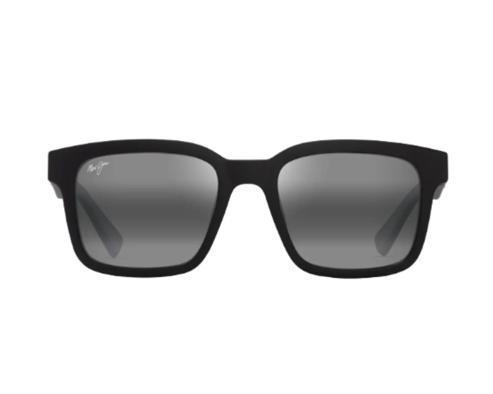 Lunettes de soleil Maui Jim ‘Ōpiopio Asian Fit – coloris Noir mat avec effet dégradé blanc intérieur
