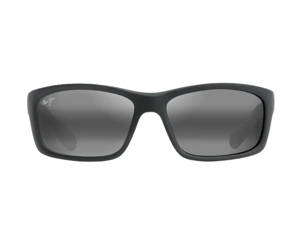 Lunettes de soleil Maui Jim Kanaio Coast – coloris Noir doux mat avec blanc et bleu