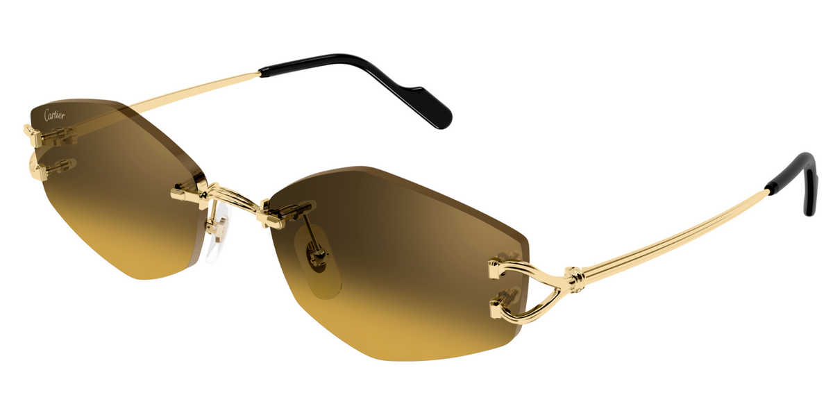 Lunettes de soleil Cartier Piccadilly CT0620S - Doré (003)