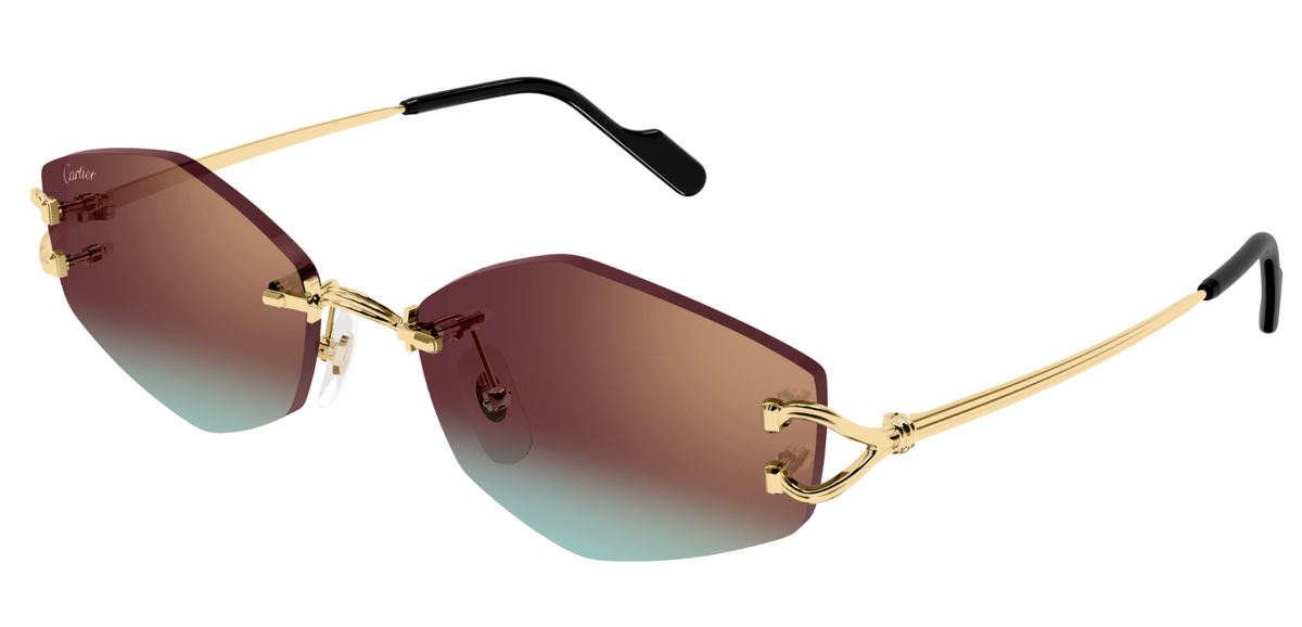 Lunettes de soleil Cartier Piccadilly CT0620S - Doré (005)