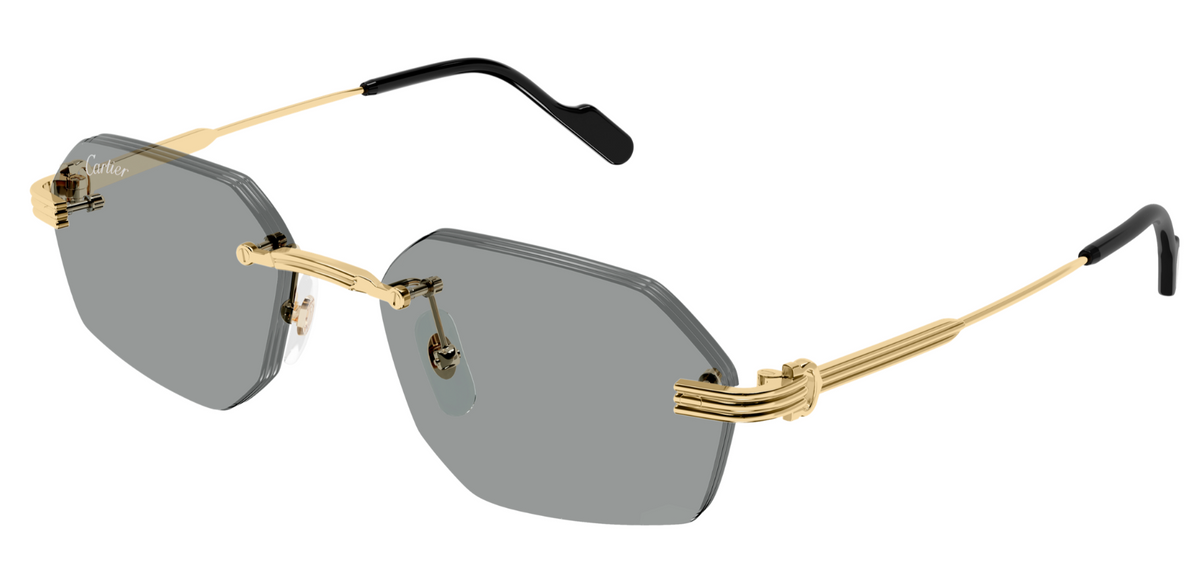 Lunettes de soleil Cartier Premiere CT0616S - Doré (004)