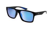 Lunettes de soleil Maui Jim The Flats – coloris Noir mat / Bleu