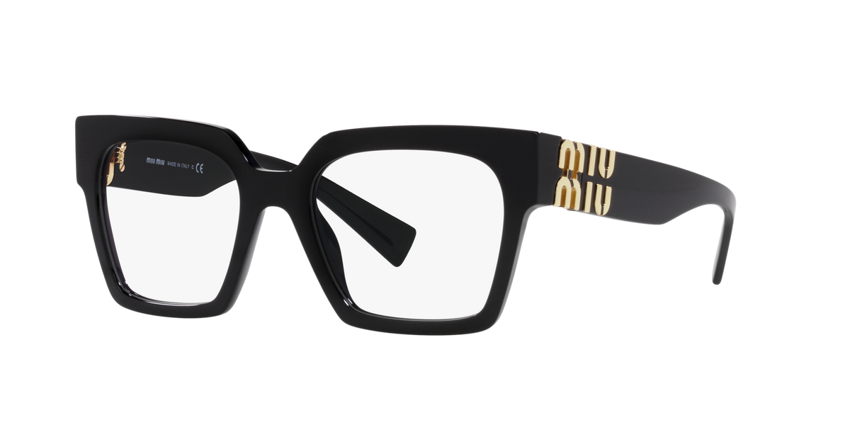 Miu Miu MU 04UV – Noir 1AB1O1 – Vue de trois quarts