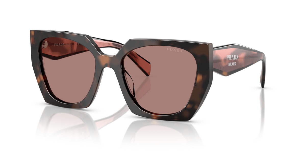 Prada PR 15WS – Écaille de tortue mauve – Vue de trois quarts
